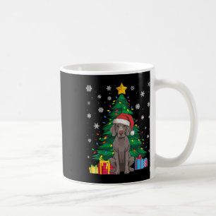 Lelijke Trui Kerstboom Lights Weimaraner Hond Koffiemok