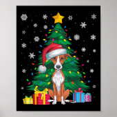 Lelijke Trui Kerstboom Lights Whippet Dog San Poster (Voorkant)