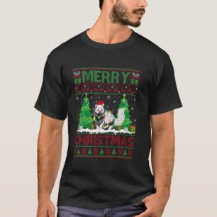Lelijke trui kerstboom verlichting ragdoll kat U T-shirt