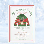 Lelijke trui kerstfeest dames nacht kaart