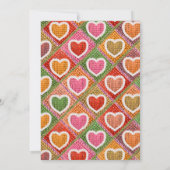 Lelijke trui Kerstfeest Grappig Hart Kostuum Kaart (Achterkant)