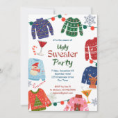 Lelijke trui Kerstfeest grappig Kaart (Voorkant)