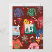 Lelijke trui Kerstfeest grappig Kaart (Achterkant)