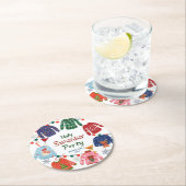 Lelijke trui Kerstfeest grappig Ronde Kartonnen Onderzetter (Insitu)