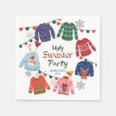 Lelijke trui Kerstfeest grappig Servet (Voorkant)