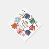 Lelijke trui Kerstfeest grappig Servet (Hoek)