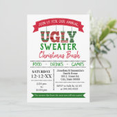 Lelijke trui Kerstfeest jaarlijkse kantoor Kaart (Staand voorkant)