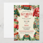 Lelijke trui kerstfeest kaart (Voorkant / Achterkant)