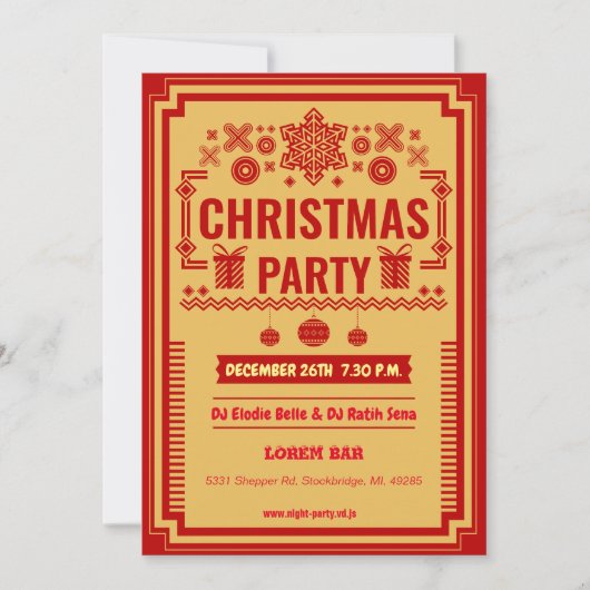  lelijke trui kerstfeest kaart (Voorkant)