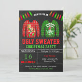 Lelijke Trui Kerstfeest Kaart (Staand voorkant)