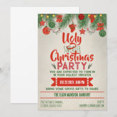 Lelijke trui kerstfeest kaart (Voorkant / Achterkant)