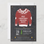 Lelijke trui kerstfeest moderne feestdag kaart (Voorkant)