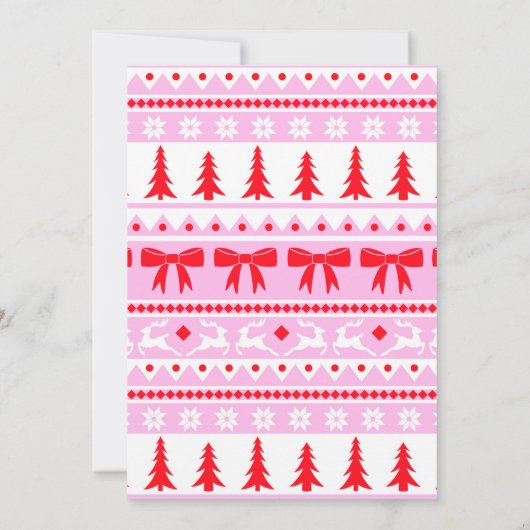 Lelijke trui kerstfeest rendier en Holly Kaart (Achterkant)