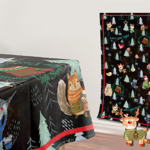 Lelijke Trui Kerstfeest schattige Dieren Tafelkleed