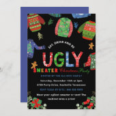 Lelijke trui kerstfeest schoolbord kaart (Voorkant / Achterkant)