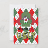 Lelijke trui kerstfeest uitnodiging (Voorkant)
