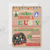 Lelijke trui kerstfeest uitnodiging (Voorkant)