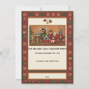 Lelijke trui kerstfeest uitnodiging