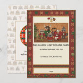 Lelijke trui kerstfeest uitnodiging (Voorkant / Achterkant)
