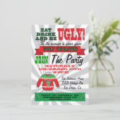 Lelijke trui kerstfeest uitnodigingen (Staand voorkant)