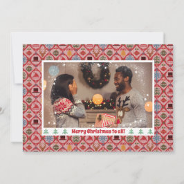 Lelijke trui kerstfoto feestdagenkaart