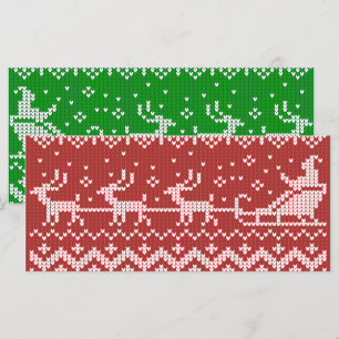 Lelijke trui Kerstman slee en rendieren