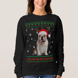 Lelijke trui Kerstmis Engels Bulldog hond Santa R