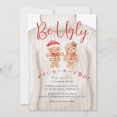 Lelijke Trui Kerstmis Gingerbread Santa Cookie Kaart (Voorkant)