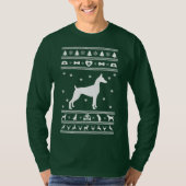 Lelijke trui Kerstmis Grote Deen Hond T-shirt (Voorkant)