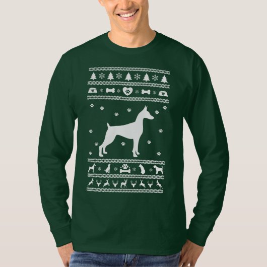 Lelijke trui Kerstmis Grote Deen Hond T-shirt (Voorkant)