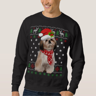 Lelijke trui Kerstmis Shih Tzu Hond Puppy Xmas Paj