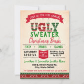 Lelijke trui Kerstmisbash jaarlijkse feest Kaart (Voorkant)