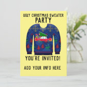 LELIJKE TRUI KERSTPARTY UITNODIGINGEN (Staand voorkant)
