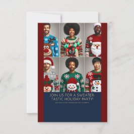Lelijke trui kerstvakantie feest uitnodiging