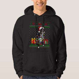Lelijke trui Kerstverlichting Boston Terrier Hond  Hoodie