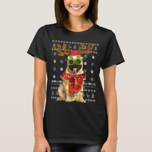 Lelijke trui Kerstverlichting Pug Hond Puppy Lover T-shirt