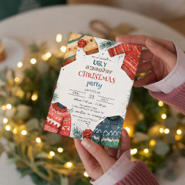 Lelijke trui Kleurrijk Kerstfeest Kaart