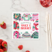 Lelijke trui met kerstman, rendier kerst servet (Insitu)