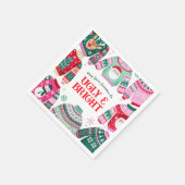 Lelijke trui met kerstman, rendier kerst servet (Hoek)