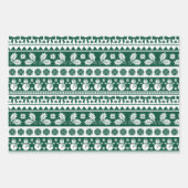 Lelijke trui Mint en donkergroene Kerstmis Inpakpapier Vel (Voorkant 2)