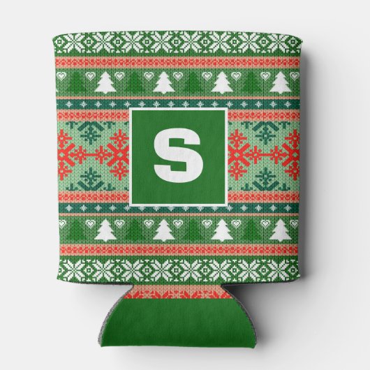 Lelijke trui monogram blikjeskoeler (Achterkant)