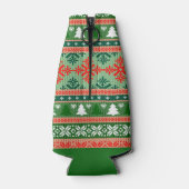 Lelijke trui Monogram Kerstmis Flesjeskoeler (Achterkant)