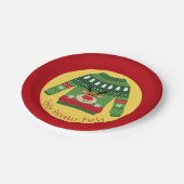 Lelijke trui partij rendieren papieren bordje (Gekanteld)