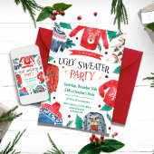 Lelijke trui Party Invitation Sjabloon Kaart