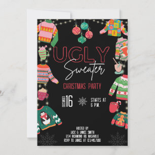 LELIJKE TRUI PARTY KERST TACKY TRUI UITNODIGEN KAART