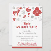 Lelijke trui Party uitnodiging Corporate Nordic (Voorkant)