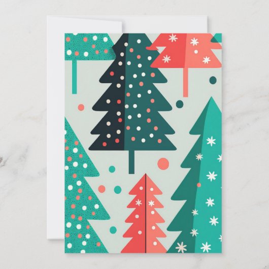 Lelijke trui party uitnodiging Forest Snowfall (Achterkant)