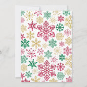 Lelijke trui party uitnodiging moderne Sneeuwvlokk (Achterkant)