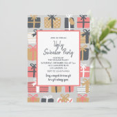 Lelijke trui party uitnodiging Schattigee Gifts (Staand voorkant)