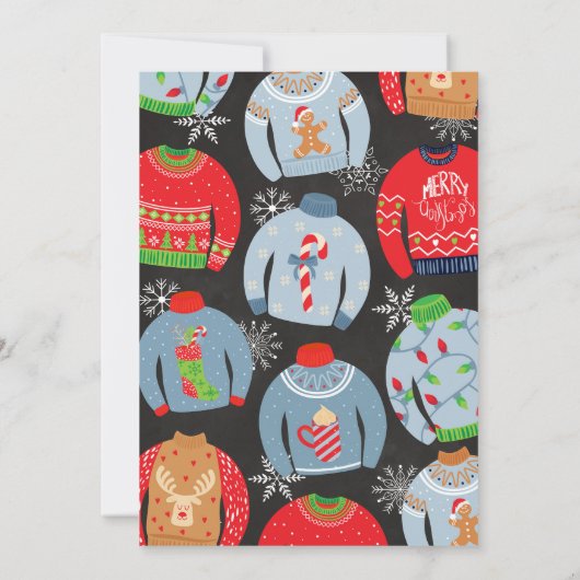 Lelijke trui Party uitnodiging - Verjaardagsfeest (Achterkant)